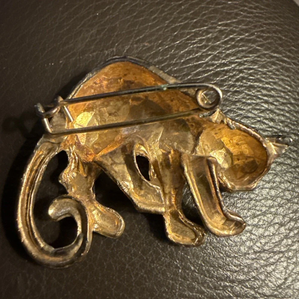 Vintage Leopard Cheetah Brooch